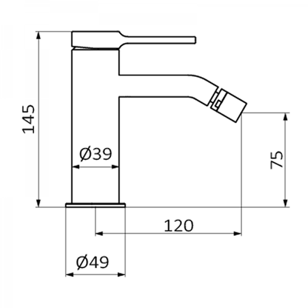 47710472 PREMIUM Черный кобель Биде Смеситель Черный GRB MIXERS Time - Вид №1