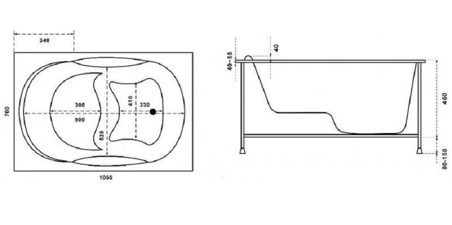 В 00046 Ванна Bas Рио Santreyd - Вид №1