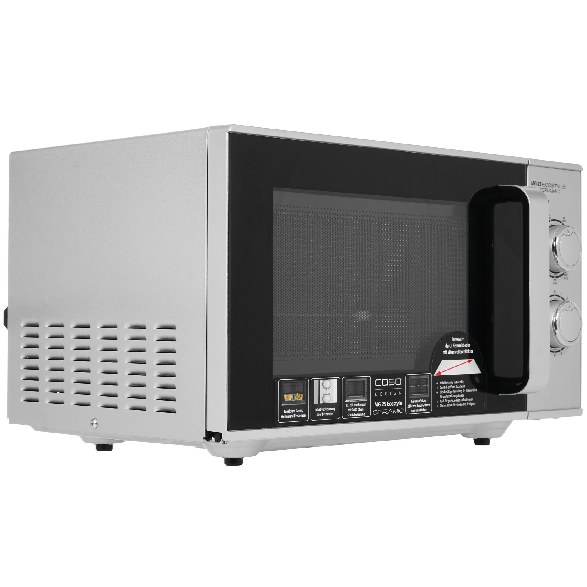 5342129 Микроволновая печь CASO MG 25 Ecostyle Ceramic серебристый STDN-0040277 - Вид №1