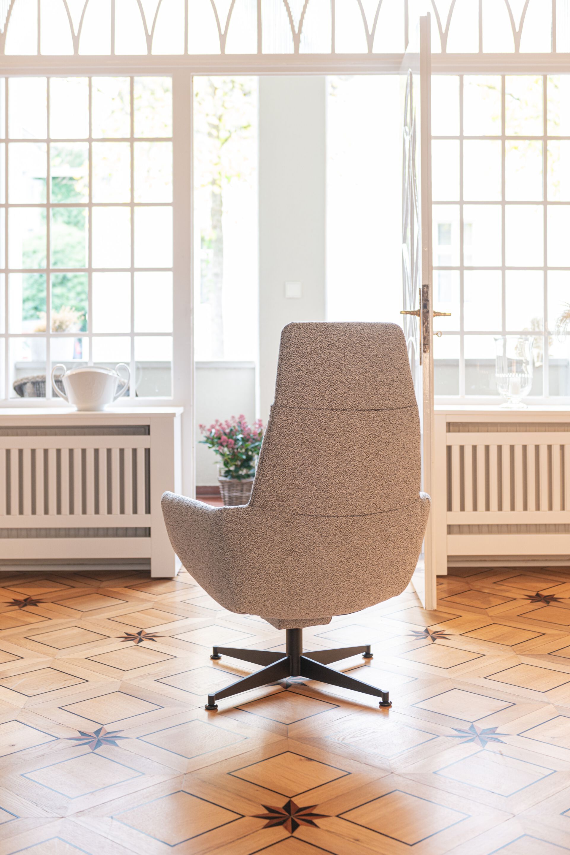 4-спицевое тканевое вращающееся кресло с подлокотниками KFF Faye ARCH-00093779 - Вид №7