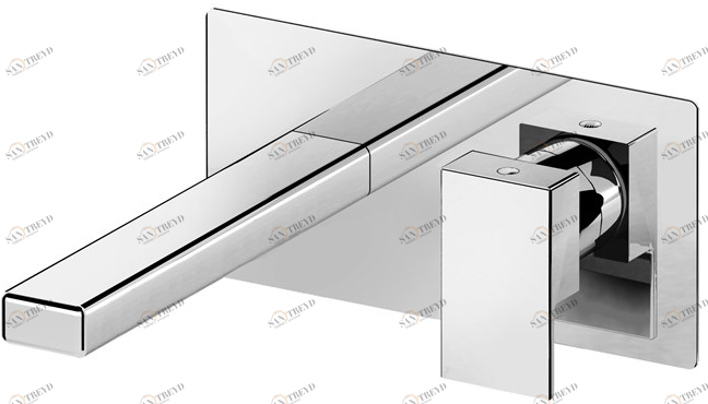 Fir Italia Смеситель для раковины настенный из латуни с тарелкой Kelio 63 6310108