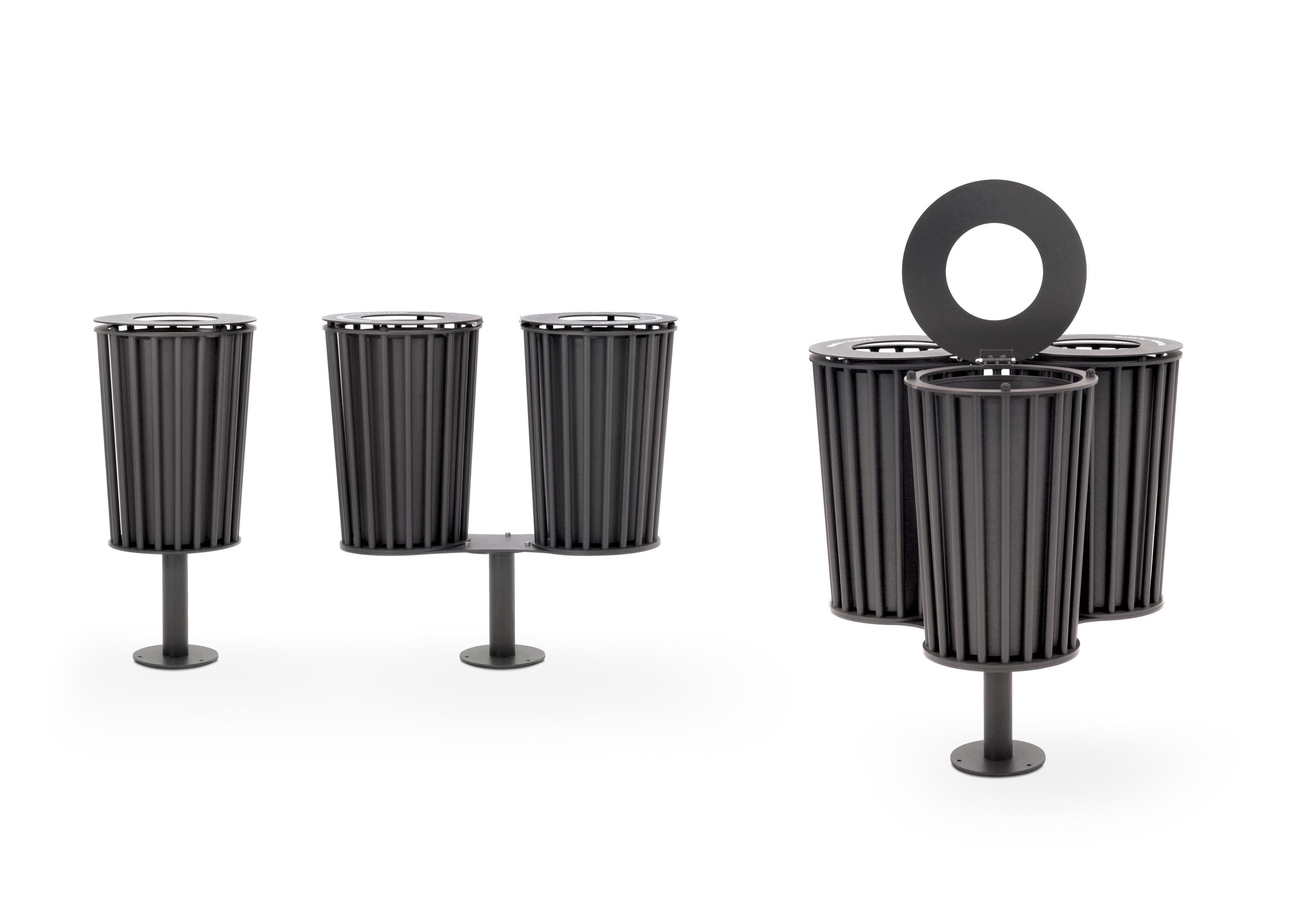 Наружная металлическая стойка для мусора с крышкой Urbantime Zeroиндексы.015 ARCH-00122894 - Вид №4