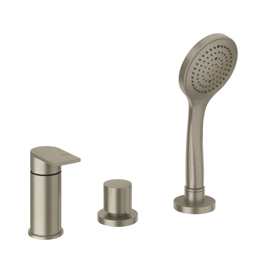 Смеситель для ванны 38643 149 Gessi Via manzoni МАТОВЫЙ НИКЕЛЬ FINOX 38643149