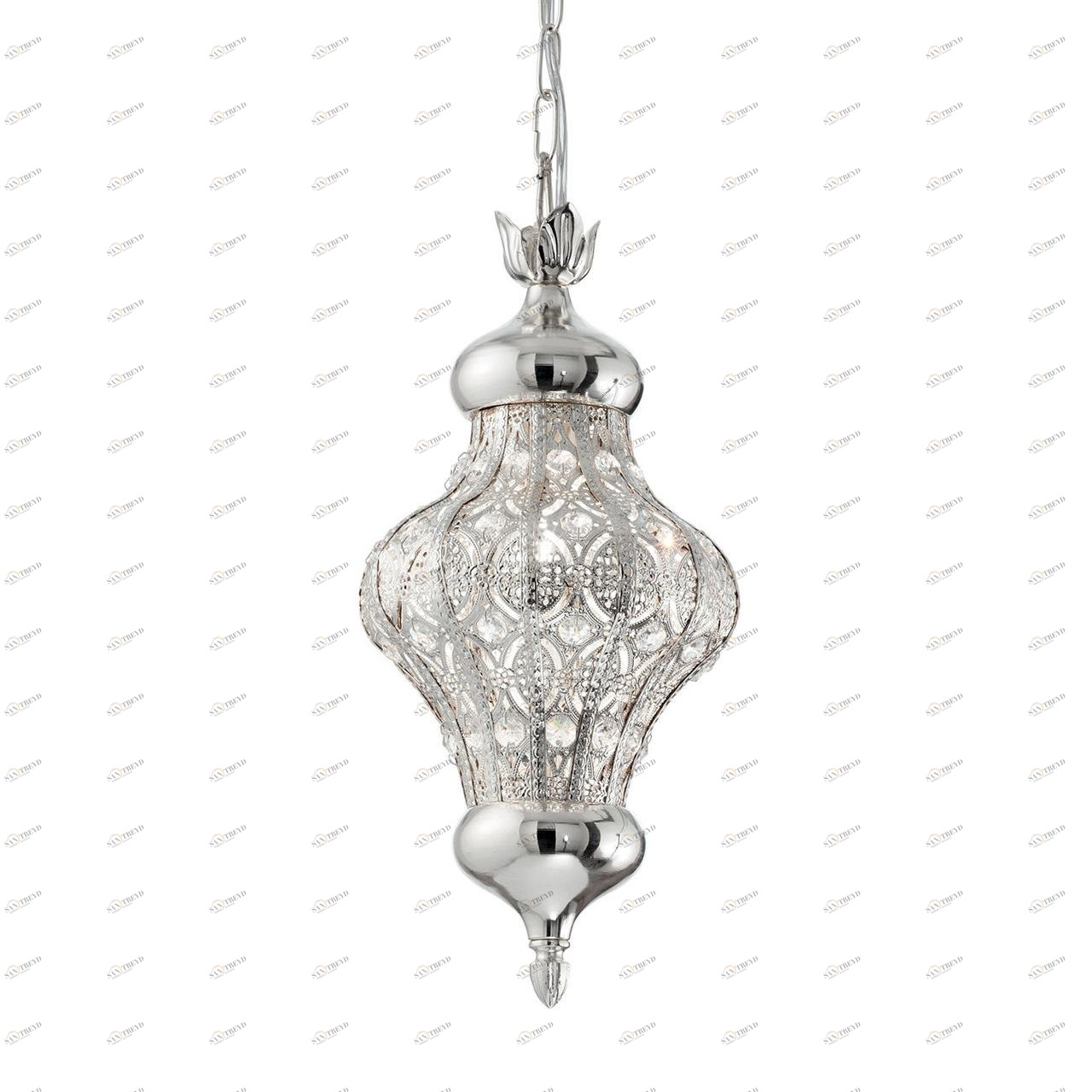 Дизайнерский подвесной светильник Ideal Lux Nawa-3 SP1 Argento IDEAL LUX ДИЗАЙНЕРСКИЕ 102234 Серебро 