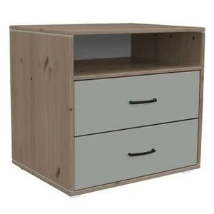 Комод Flexa Classiс storage с 2 выдвижными ящиками и 1 полкой, коричневый/серый