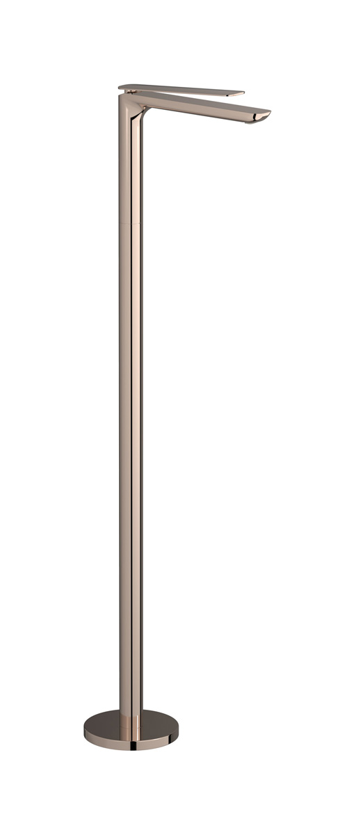 Высокий смеситель для напольной раковины в комплекте с донным клапаном. WE ARE IB k2299rs Rose Gold K2