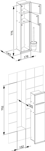 44964015101 Туалетный ёрш с ручкой KEUCO Plan Integral - Вид №2
