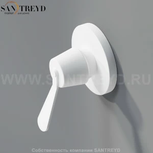 Встроенный однорычажный смеситель с ручкой CRUB0900LEZ FEZ белый матовый