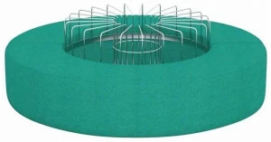 Ersa Круглый тканевый пуф с полкой для журналов