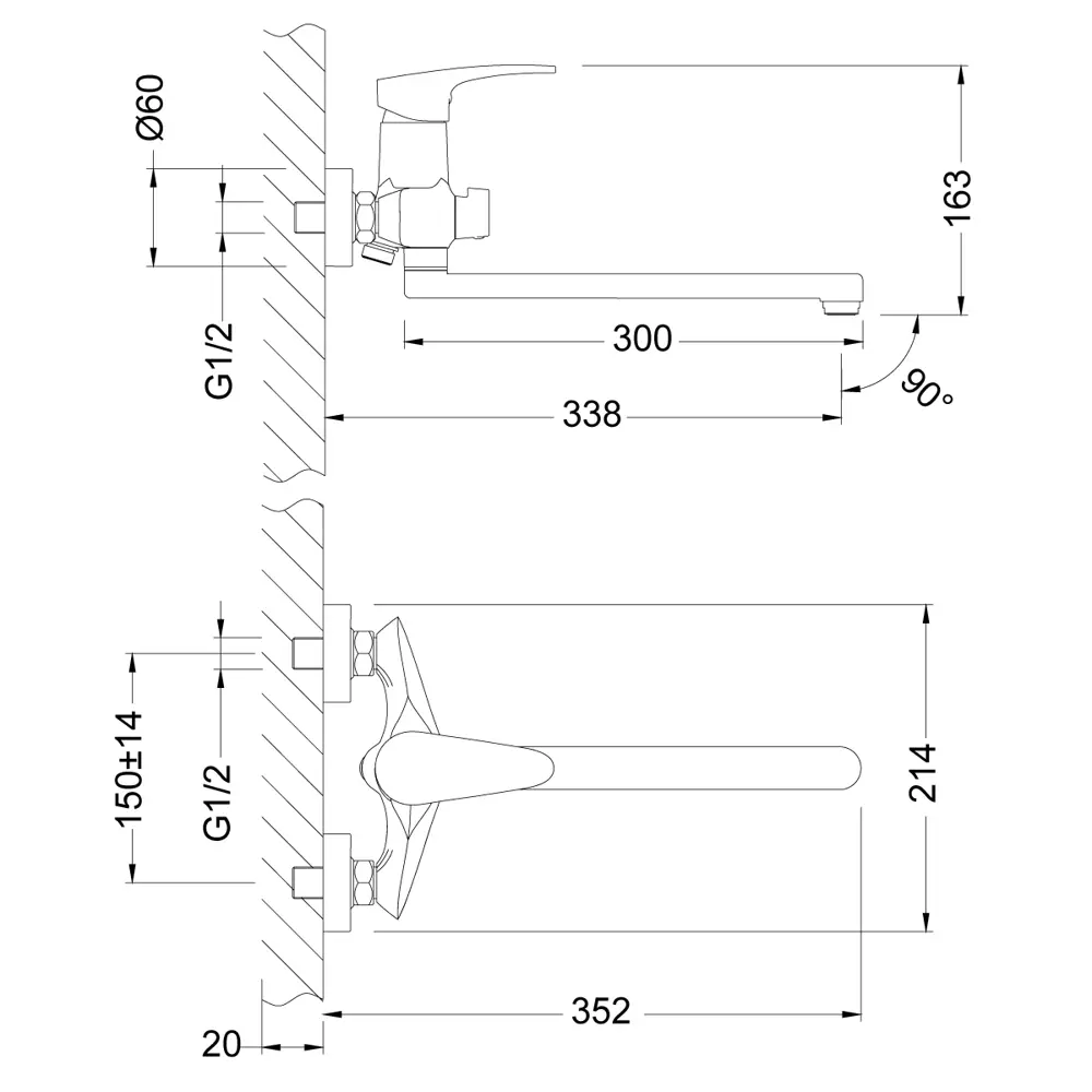 Смеситель для ванны и душа Lemark Линара LR0451C однорычажный цвет хром STLM-2133264 - Вид №4