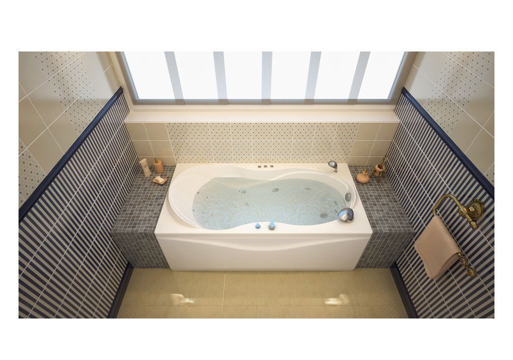 Акриловая ванна Aquanet Grenada 180x90 (каркас + смеситель Grohe BauEdge 2511700A) 002039730014017500240613 - Вид №7