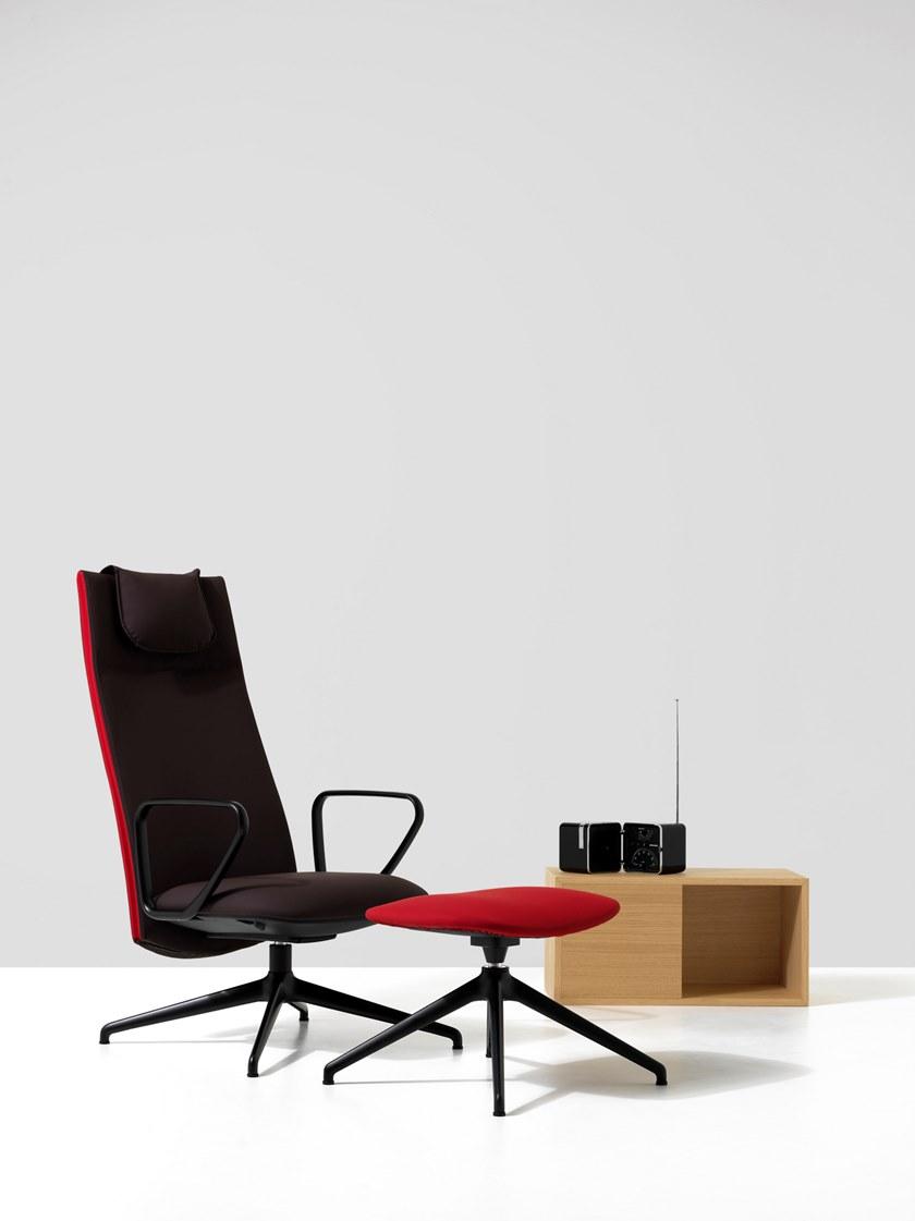 Diemme Стул для руководителя из ткани с 4 спицами Velvet sun-id-1385283 - Вид №7