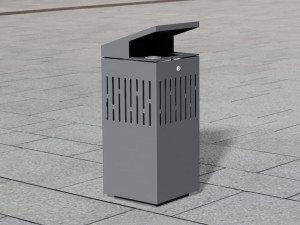 Держатель для мусора из нержавеющей стали с крышкой для наружного использования