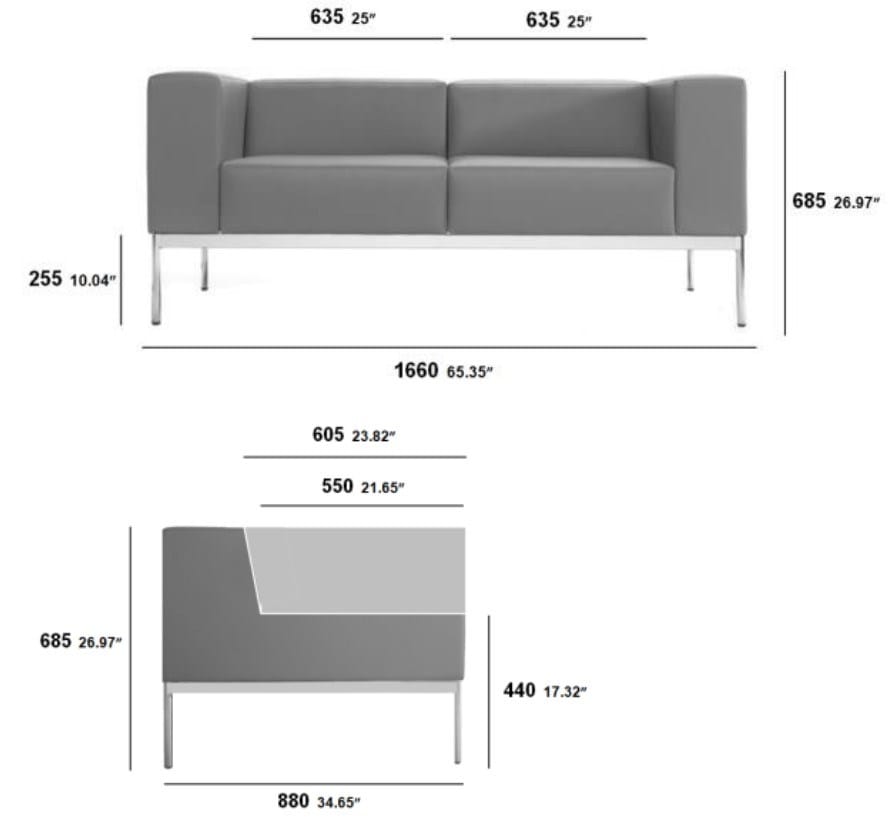 2-местный тканевый диван SITIA BB3 ARCH-00001944 - Вид №2