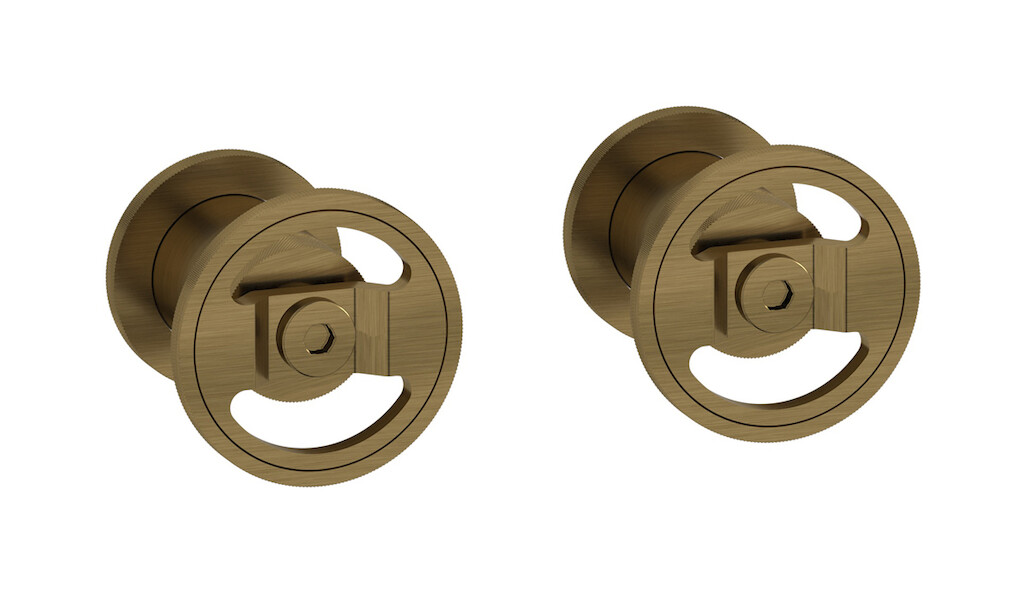 Встроенный смеситель для душа на 2 отверстия на 1 потребителя. WE ARE IB b1400mb Modern Bronze Bold