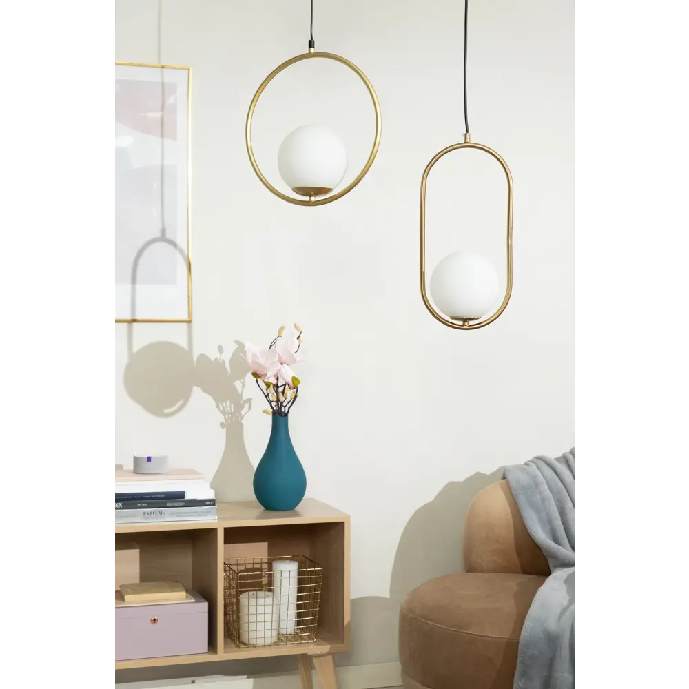 Светильник подвесной Aleesha TL1228H-01GD, 1 лампа, 8 м², цвет золотой/белый Toplight STLM-2102115 - Вид №5