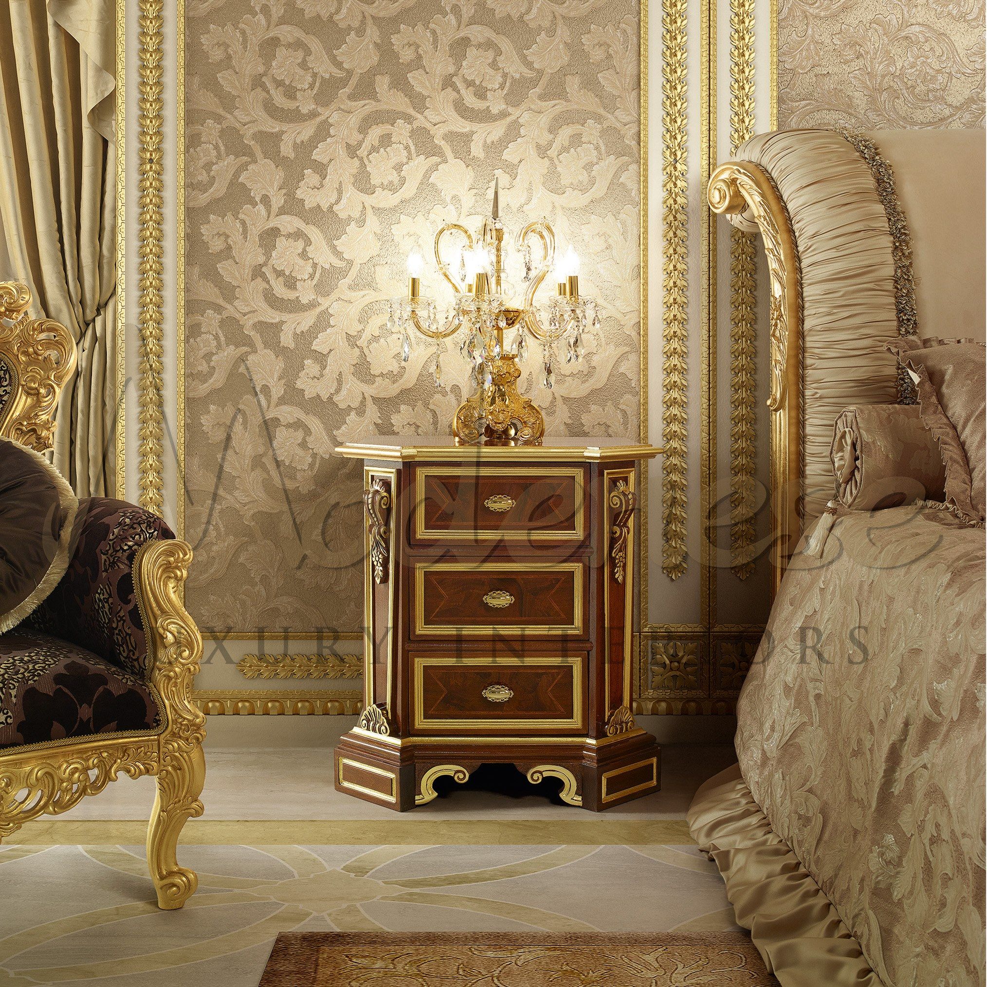 Кровать с капитонным изголовьем Modenese Luxury Interiors Royal ARCH-00028449 - Вид №2