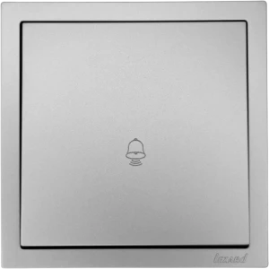 Кнопка дверного звонка Lezard Zima проводная, серый матовый 89398414