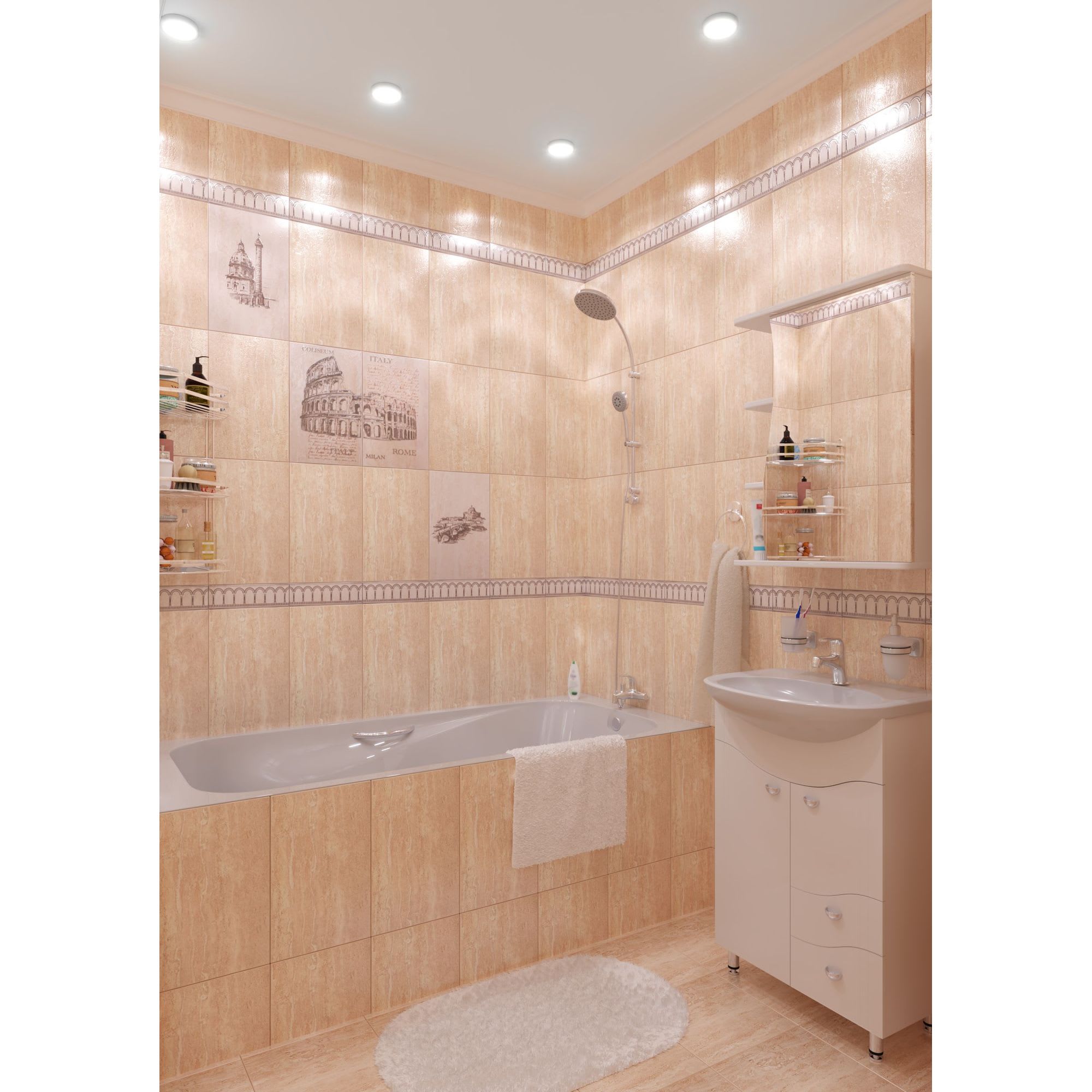 17000461 Панно « coliseum» 50x40 см цвет бежевый Efes Santreyd - Вид №4