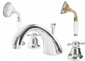 Смеситель на борт ванны с ручным выдвижным душем CEZARES GOLF-BVD-02