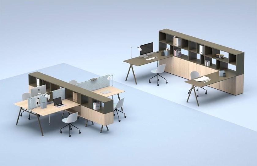 Archiutti Несколько рабочих станций со встроенной полкой Lay sun-id-1476552 - Вид №2