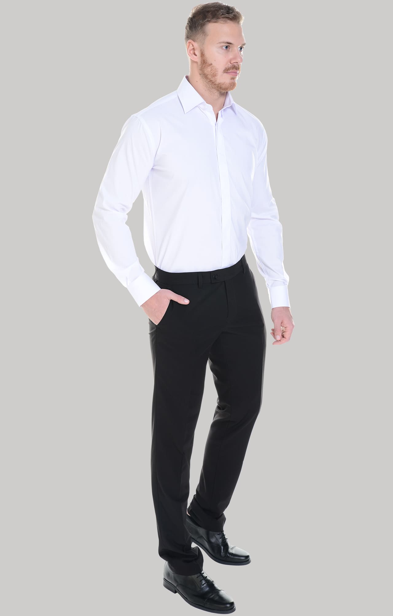 62466 Рубашка мужская  white El-Risto  Корпоративная одежда  размер 42/170-176  - Вид №13