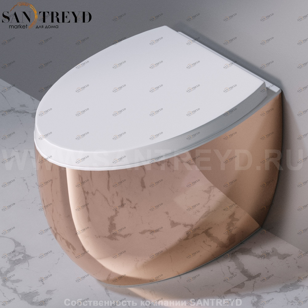 S541T0R0V6.257 Приставной унитаз напольный Медный A. e T. Italia OVAL Италия AeT ITALIA