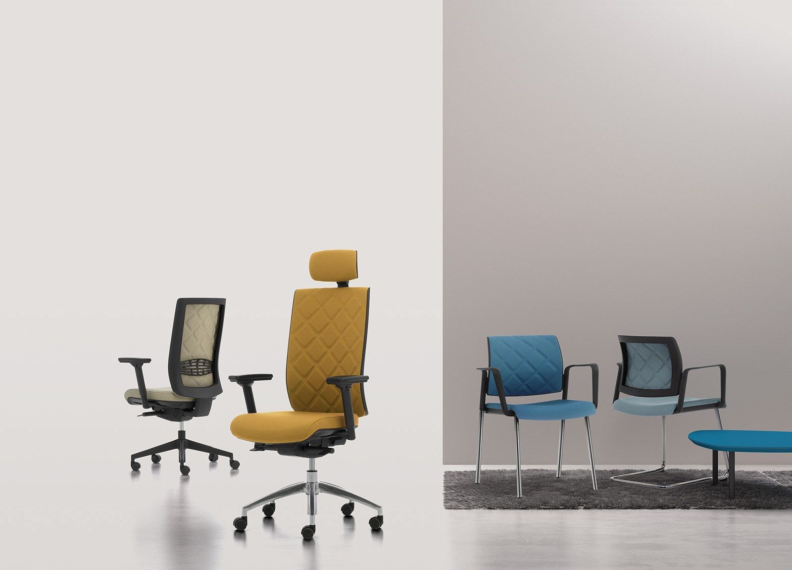 5 спиц ткань регулируемая высота операционный стул офис Leyform Wiki ARCH-00011077 - Вид №1