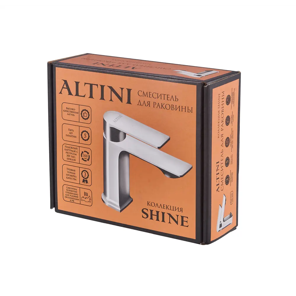Смеситель для раковины Altini Shine 10531001-C однорычажный цвет хром 89396452 STLM-2089111  - Вид №8