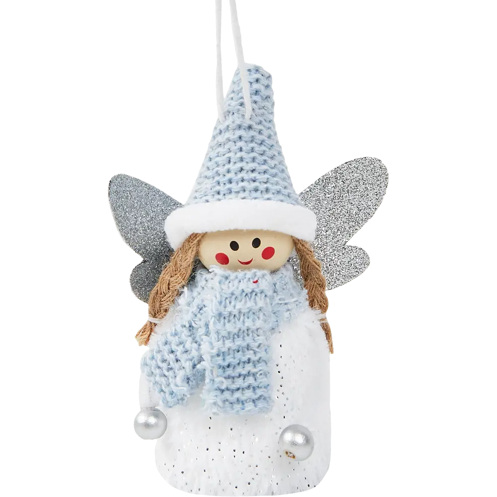 87036529 Елочная игрушка Ангел 12x8 цвет синий STLM-1382297 Santreyd  - Вид №1