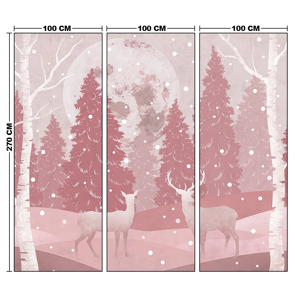 Фотообои Падал снег флизелиновые 300x270 см L13-816 FBRUSH 3D FLIZART STLM-2194696 - Вид №4