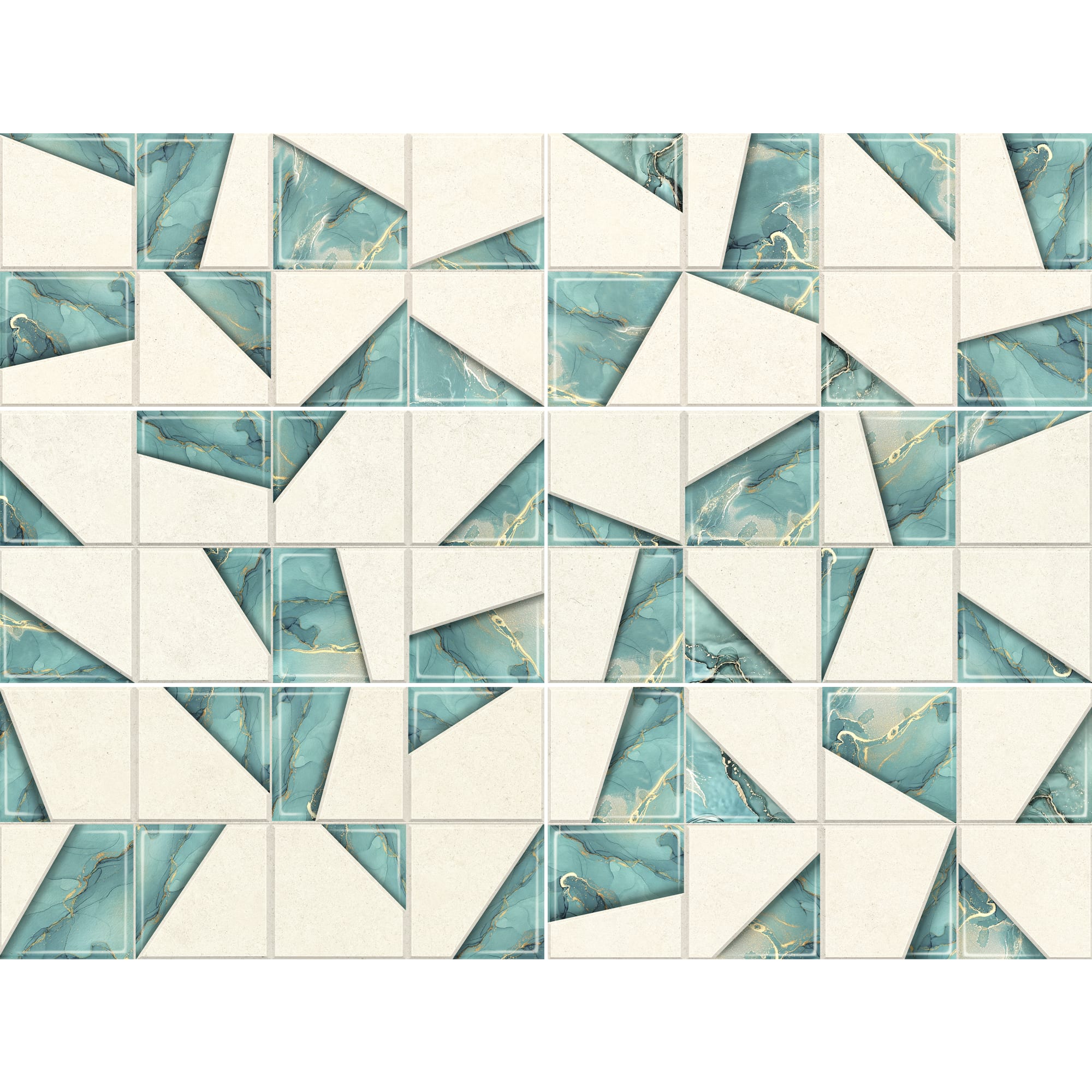 84766328 Плитка настенная 24,9x50см 1.37м2 цвет зеленый ENIGMA Santreyd - Вид №1