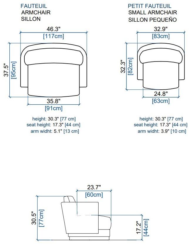 Roche Bobois Кресло из ткани с подлокотниками Paris paname sun-id-1462735 - Вид №2