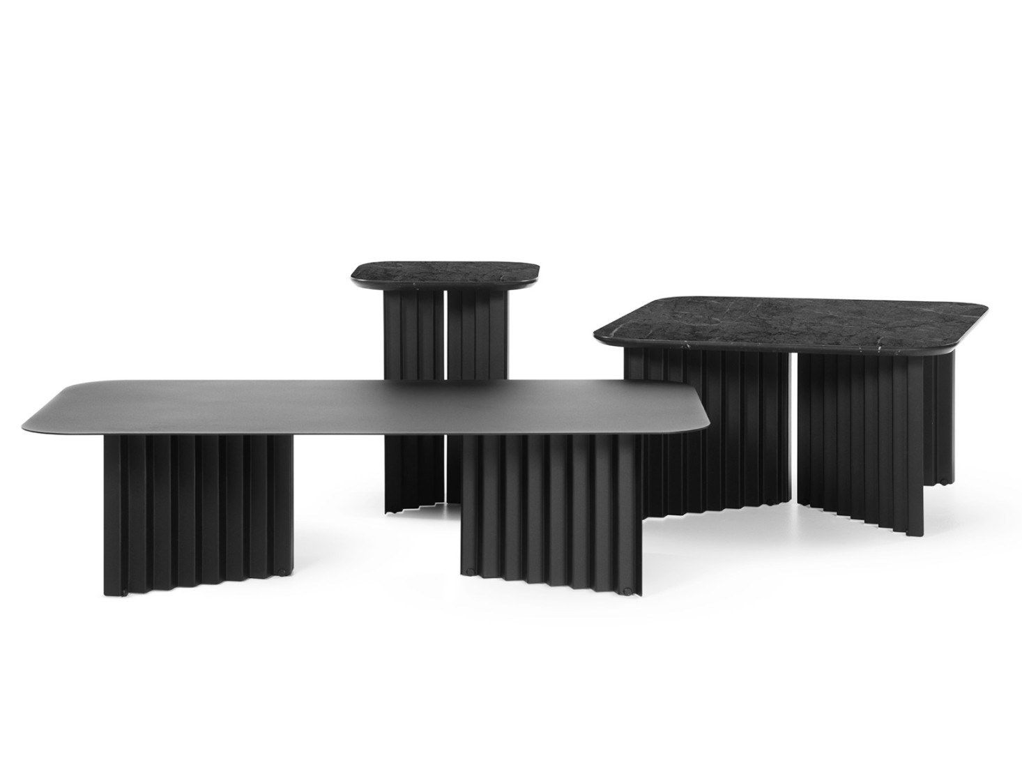 Мраморный низкий квадратный журнальный столик и стальная основа RS Barcelona Plec ARCH-00047733 - Вид №4