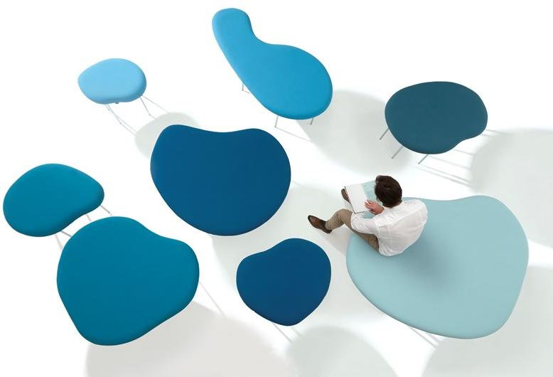 Capdell Низкий табурет с тканевой обивкой Droplets sun-id-1429633 - Вид №4