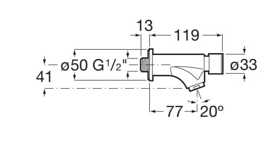 Металлический настенный смеситель для раковины Roca Instant ARCH-00019842