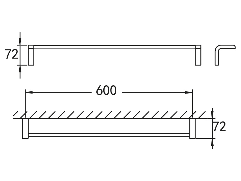 Полотенцедержатель, 600x72x78 мм ART&MAX ULTIMA AM-F-8926 - Вид №1