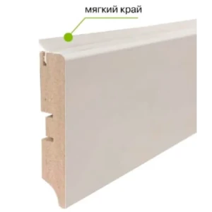 91445273 Плинтус напольный Grace МДФ Smartprofile Нide 80A 80мм Белый под покраску с мягким краем 2400x16x80 мм STLM-0892151