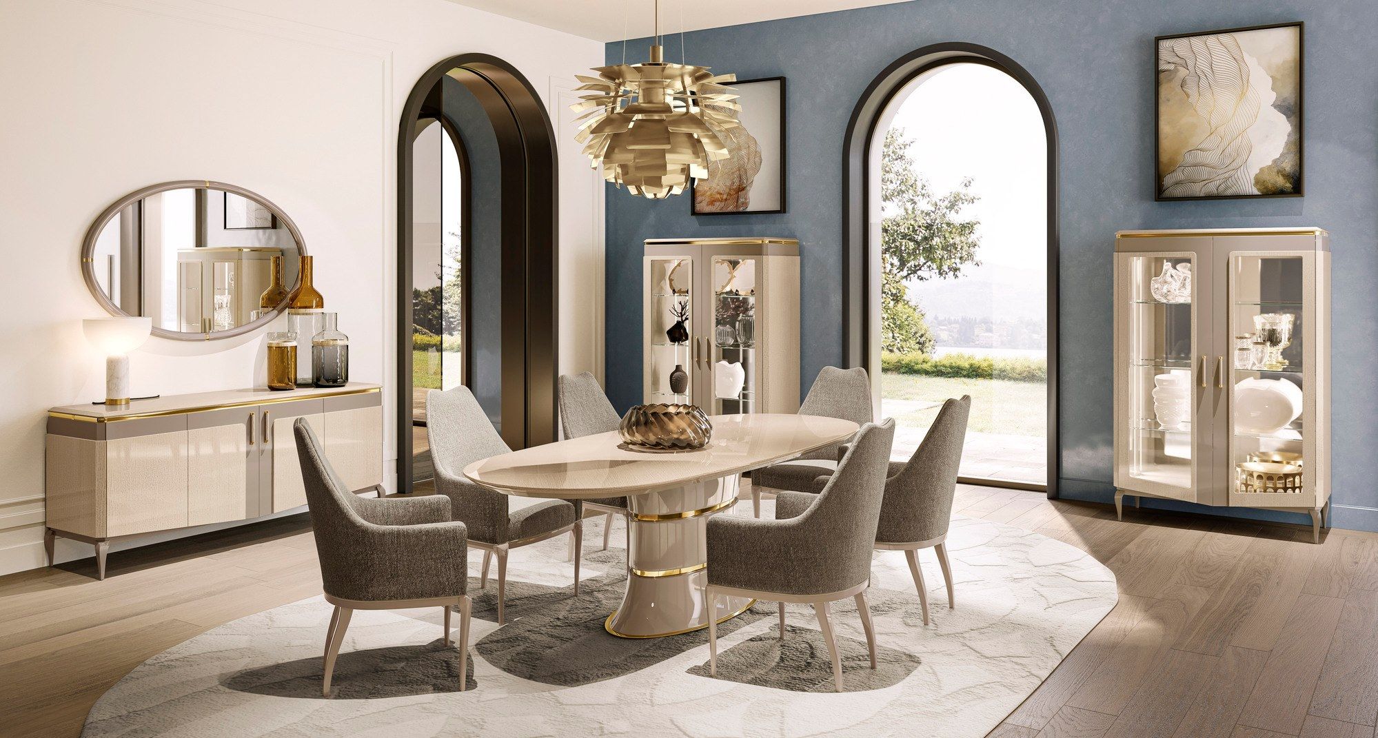 Кожаный мягкий стул с подлокотниками A.R. Arredamenti Victor ARCH-00110940 - Вид №2