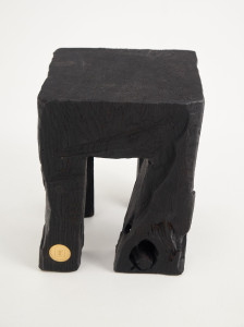 Дубовый журнальный столик / табурет