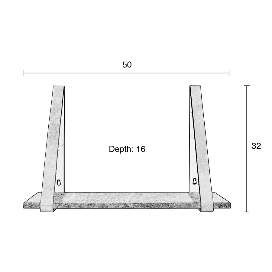 Полка подвесная Fad белая Zuiver 7600001 - Вид №1