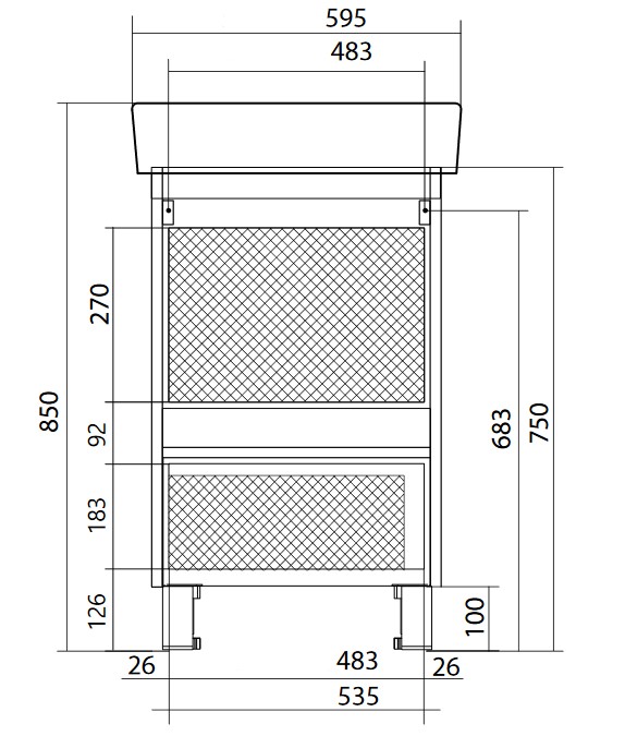 У76065 Тумба Tera 60Н 1д. Дуб Сонома 1 Marka TERA - Вид №6