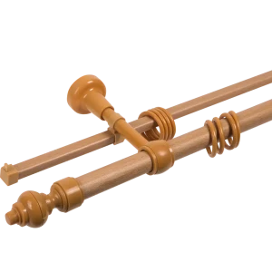 Карниз двухрядный 160 см металл/пластик цвет бук 11662755 STLM-2155221