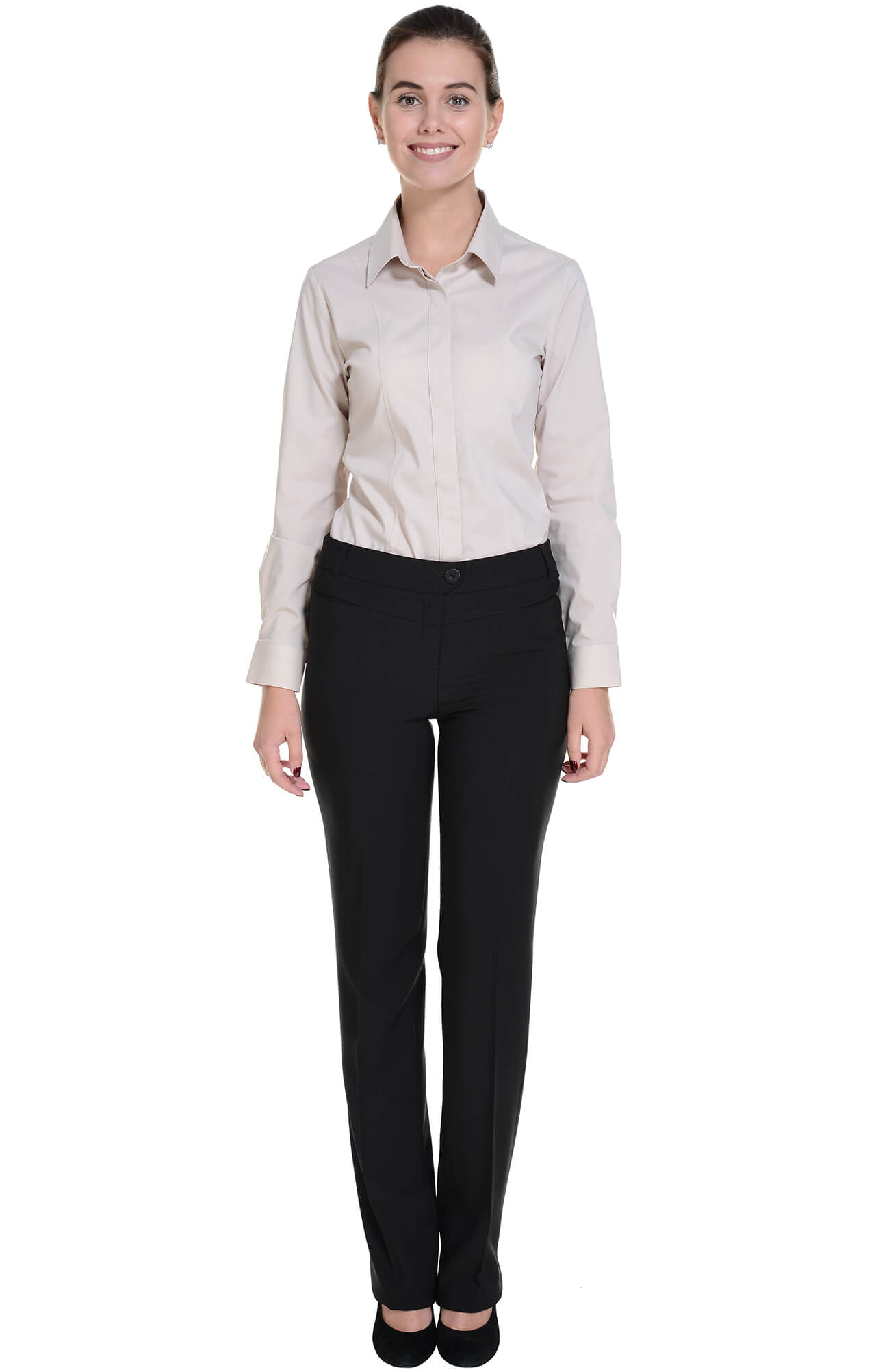 62497 Рубашка женская  beige El-Risto  Корпоративная одежда  размер 40 (XS)  - Вид №9