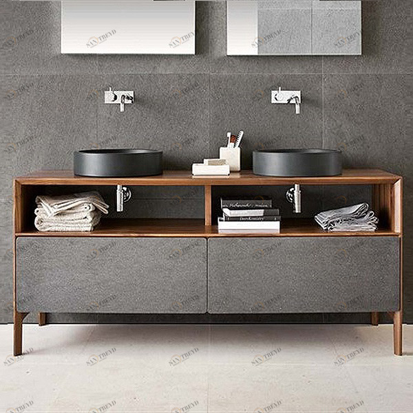 ТУМБА ПОД РАКОВИНУ НАПОЛЬНАЯ NEOS 150Х50 СМ WALNUT Neutra Design NFO7150N