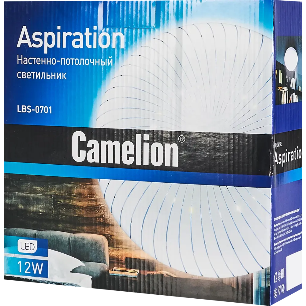 Светильник настенно-потолочный светодиодный Camelion LBS-0701, 10 м², цвет белый 82608231 STLM-2186540  - Вид №6