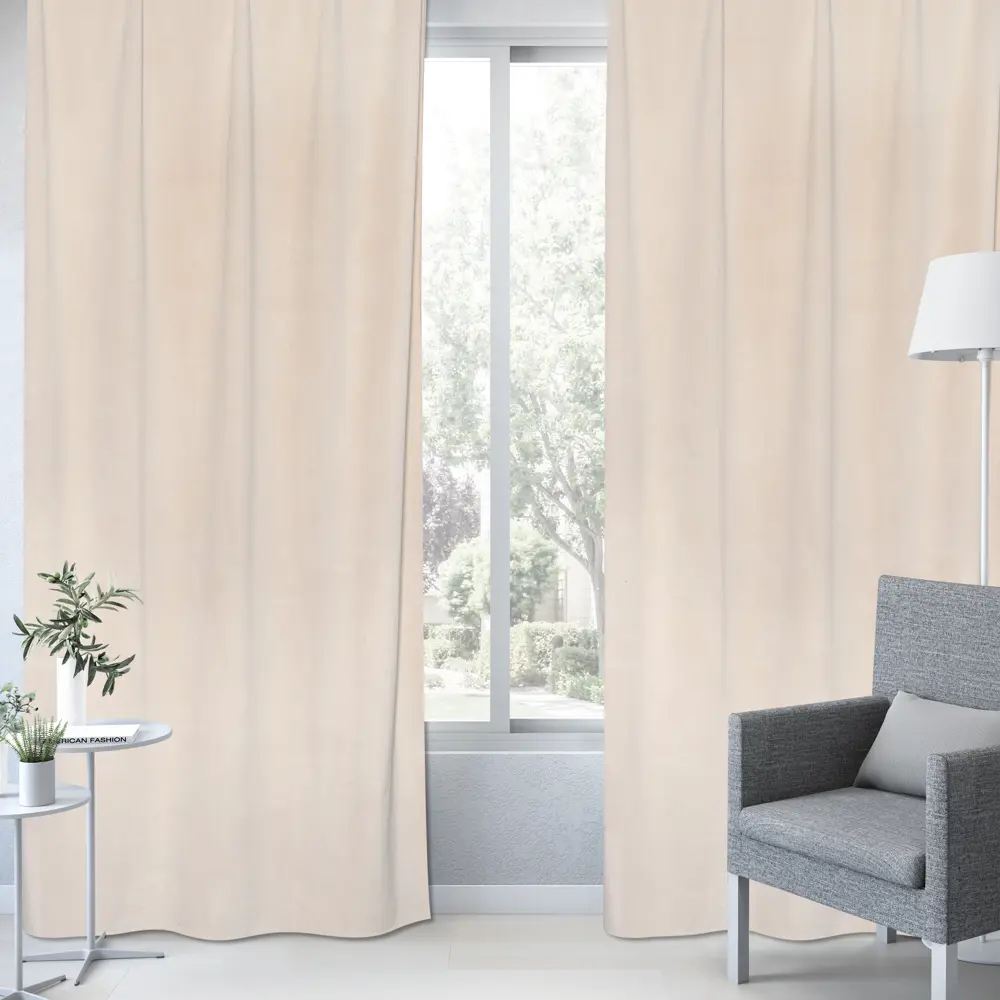 Штора на ленте Inspire Nelio 140x280 см цвет бежевый STLM-2158247 - Вид №5