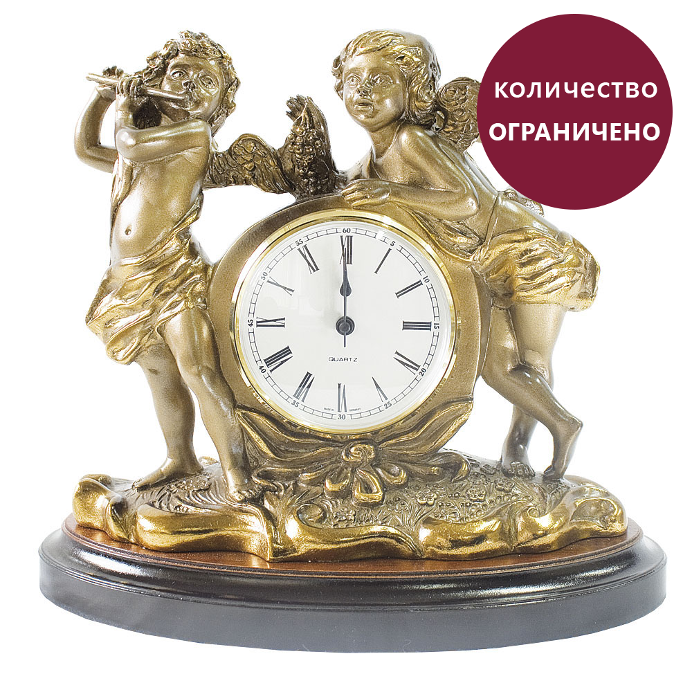 43006 Часы настольные Путти малые 2 Бронза BOGACHO 4627138242629