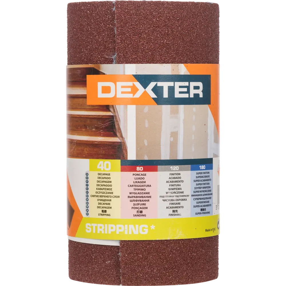 Абразивный рулон Dexter P40 для грубой шлифовки дерева 18783883 STLM-0012675 - Вид №4