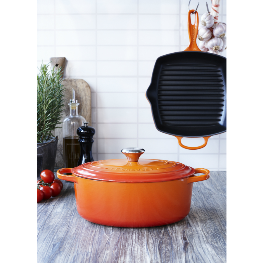 Утятница чугунная Le Creuset, Ø27 см, оранжевая 21178270902430 - Вид №2